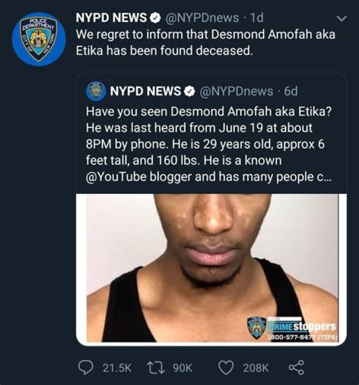 American YouTuber Etika Found Dead!