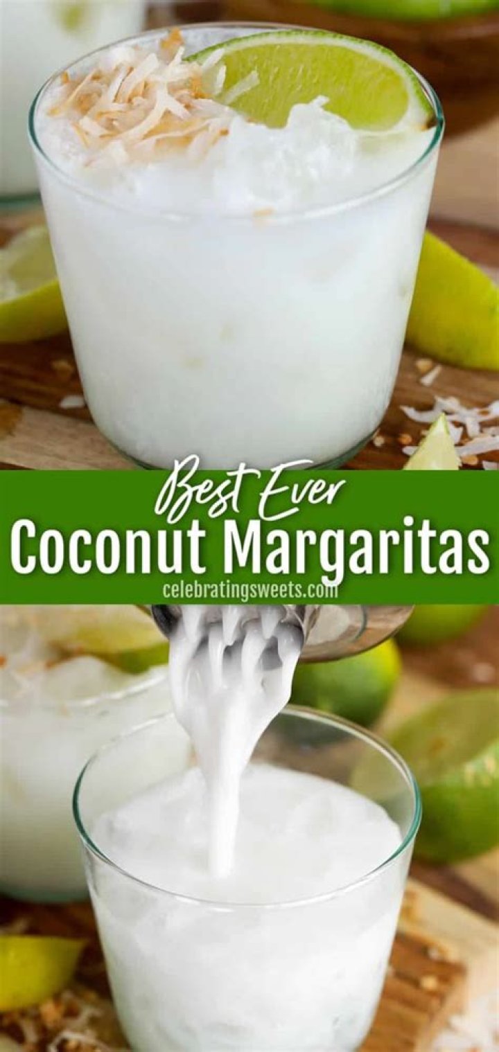 Creamy Coconut Margarita - Celebrating Sweets