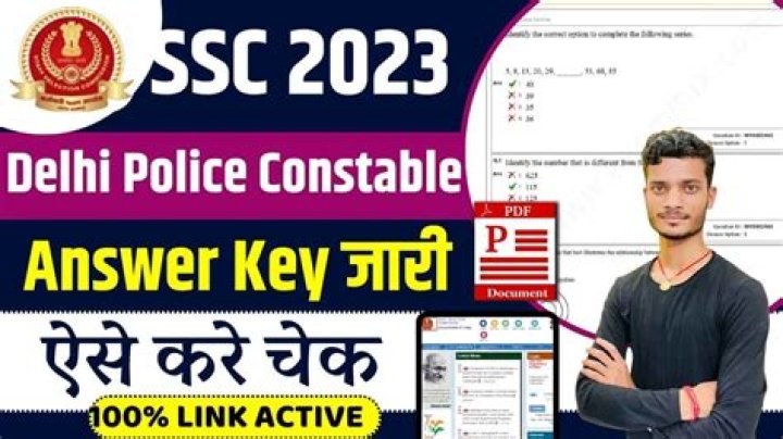 Delhi Police Constable Answer Key 2023: हुई जारी, यहाँ करें डाउनलोड