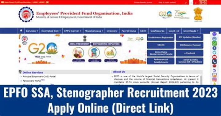 EPFO SSA Recruitment 2023 : 2859 पदों की नयी भर्ती जारी