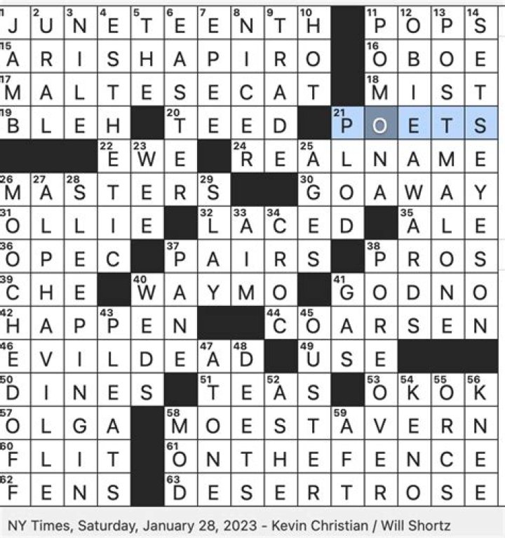 Exam that many take in H.S NYT Crossword Clue | 15 June 2023
