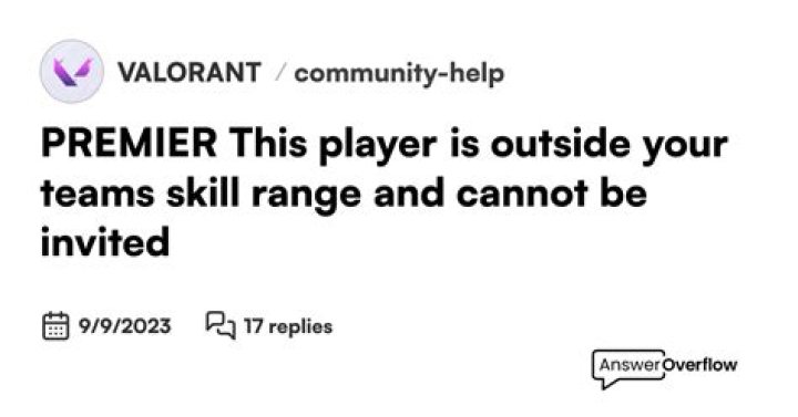 How to Fix / Solve This player is outside your team skill range and cannot be invited in Valorant Premier - SarkariResult