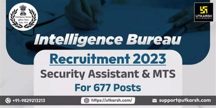 MHA IB Security Assistant / MTS Recruitment 2023 : 677 पदों की भर्ती, यहाँ करें आवेदन