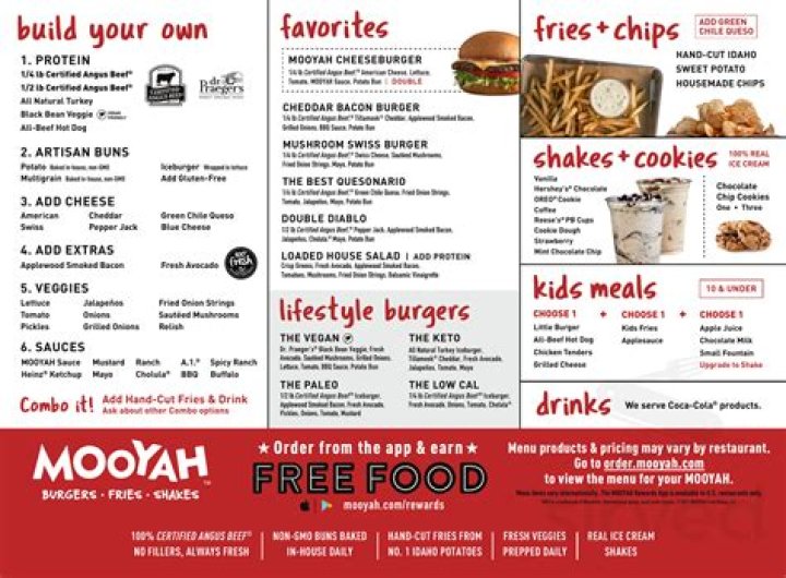 Mooyah Menu and Prices - SarkariResult