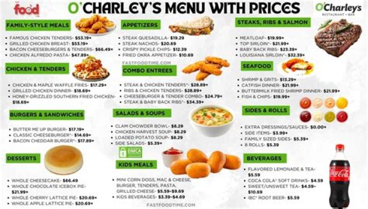 O'Charley's Menu and Prices - SarkariResult