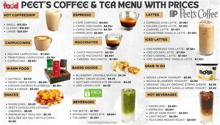 Peet's Coffee And Tea Menu and Prices - SarkariResult