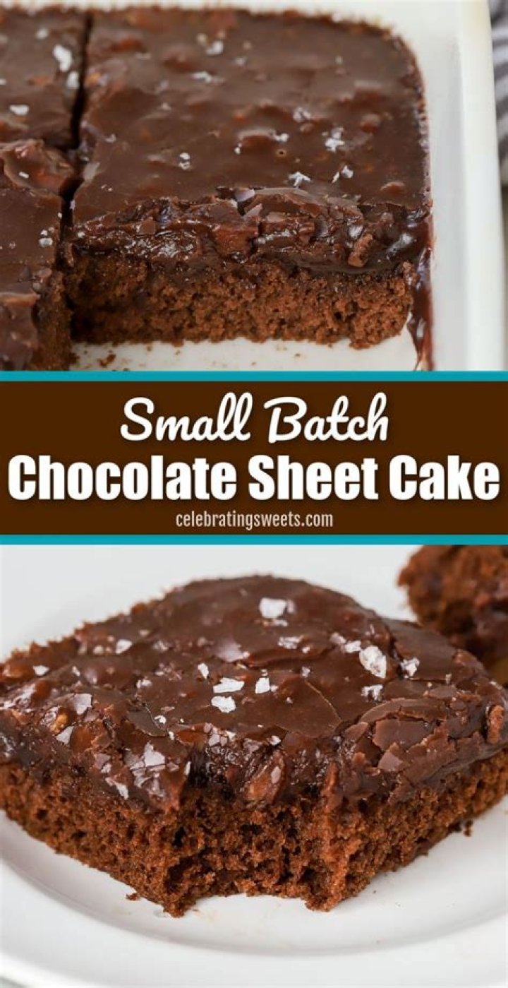 Small Chocolate Cake Recipe (Mini Sheet Cake)
