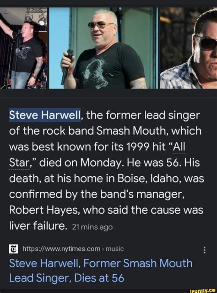 Steve Harwell Cause of Death and Obituary, What Happened to the Lead Singer of Smash Mouth Steve Harwell? How Did Steve Harwell Die? - Latest News