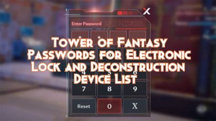 Tower of Fantasy Deconstruction Device PDW1 Password - SarkariResult